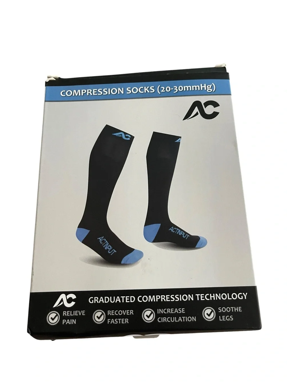 New! Actinput Compression Socks Support  Size M